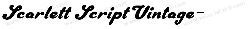 Scarlett Script Vintage字体转换